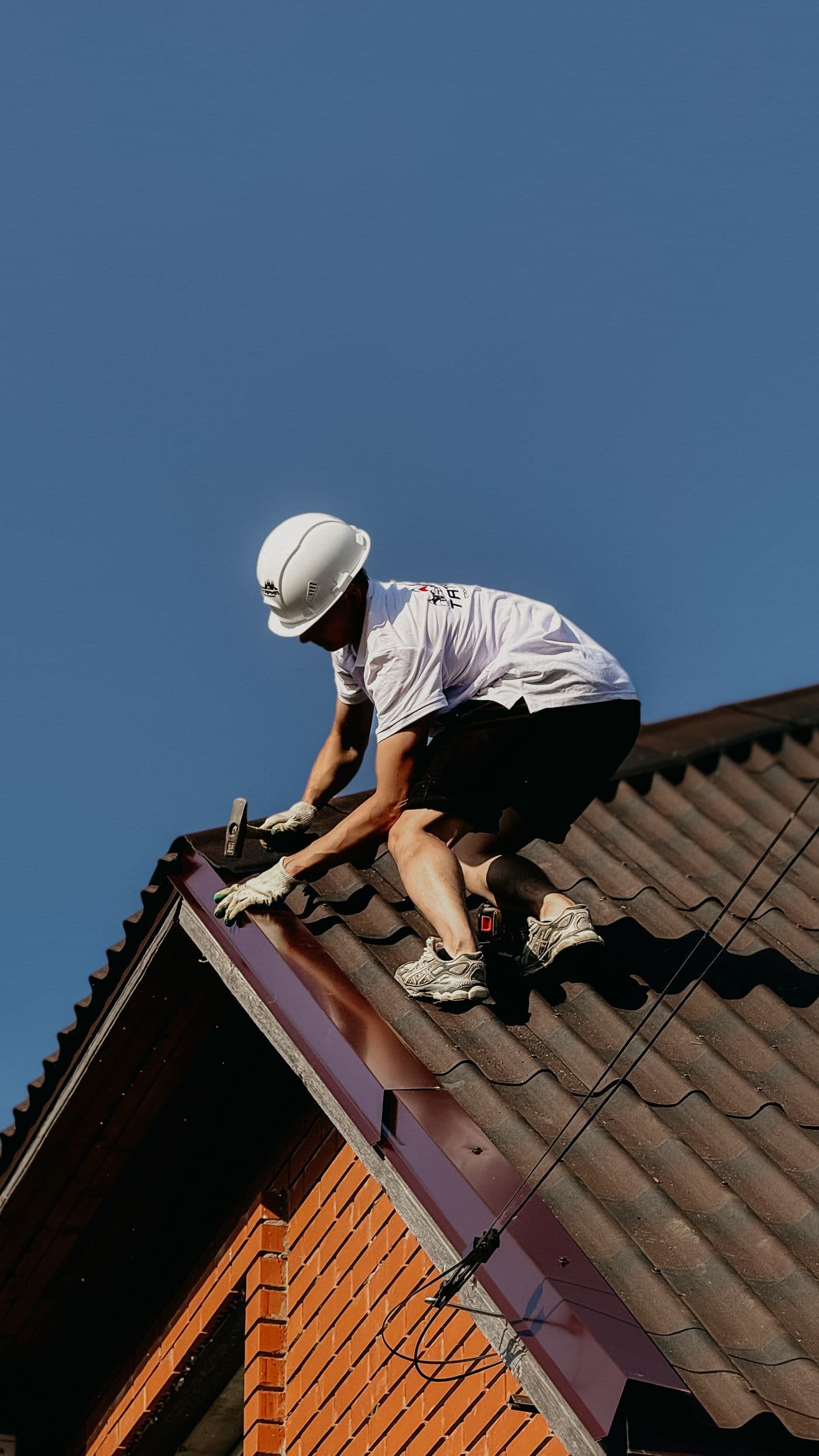 Crew working on a commercial roof